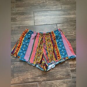 Bobbie Brooks Multicolor/Pattern Waist Women's PJ Shorts Drawstring Comfy Cozy